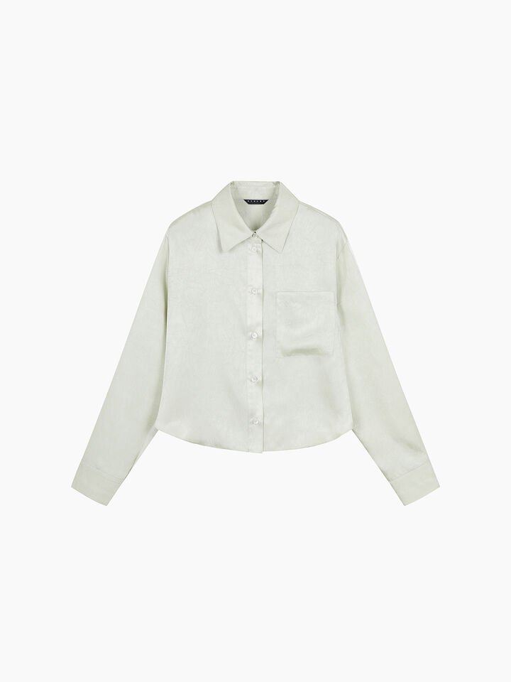 Camicia verde chiaro in satin - sisley k camicie - Verde Chiaro | Sisley K image number 1